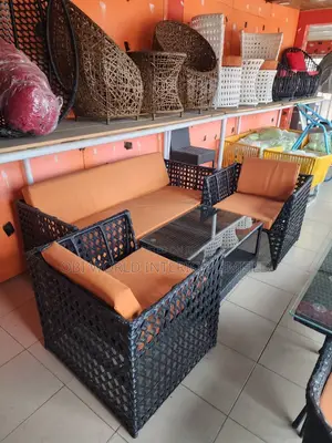 Outdoor Rattan Chairs and Table Set by 5 Seaters