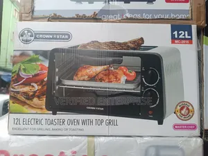 Electric Toaster Oven With Top Grill - 12L