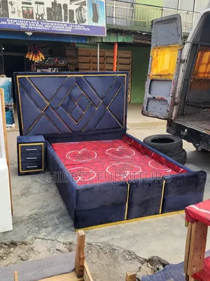 Quality 4.5by6 Upholstery Padded Bed Frame With One Bed Side