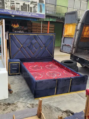 Quality 4.5by6 Upholstery Padded Bed Frame With One Bed Side