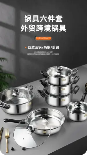 Stainless Steel Pot Sets With Frying Pan