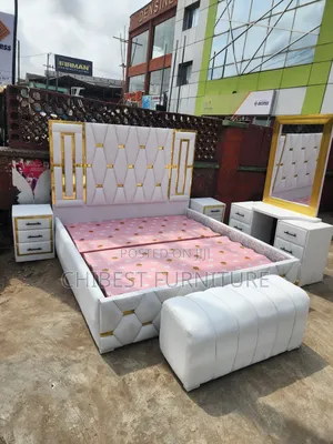 Quality 6by6 Complete Set Of Leather Upholstery Padded Bed