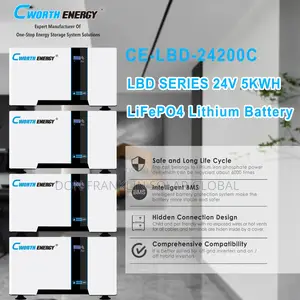 7.5kwh/24v CWORTH Energy Lithium Ion Battery With High Capac