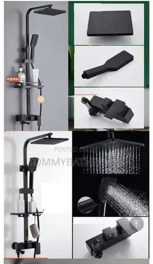 Black Standing Shower