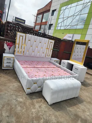 Quality 6by6 Complete Set of Leather Upholstery Padded Bed