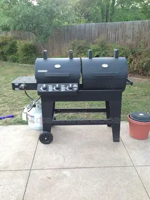 Gas and Charcoal Combined Barbecue Grill/BBQ With Side Stove