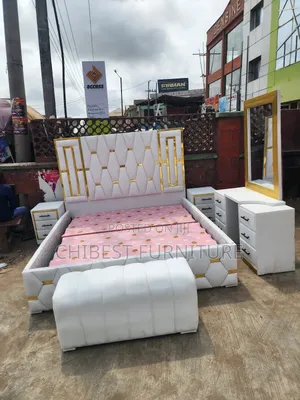 6by6 Complete Set of Leather Upholstery Padded Bed