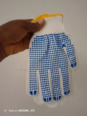 Cotton Knitted Safety Working Gloves For Construction