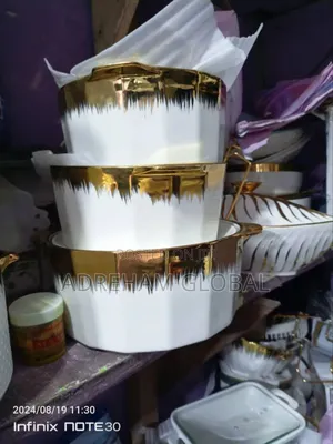 3pcs Ceramic Soup Pot/Plate