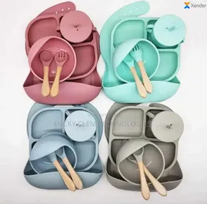 Baby Silicone Plate - Bib - Cup - Spoon - Set