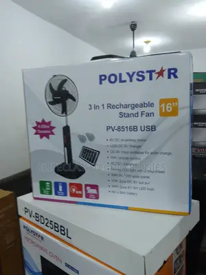 The Premium Polystar Rechargebale Fan 16''