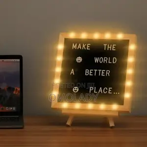 Changeable Heart Felt Letter Board With Led Lights - 10x1