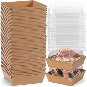 500 Pieces of Disposable Square Kraft Pastry Packs