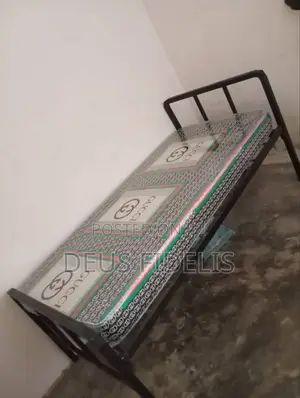 Metal Single Bed With Mattress