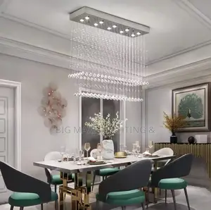 Luxury Silver Crystal Raindrop Living Room Chandelier