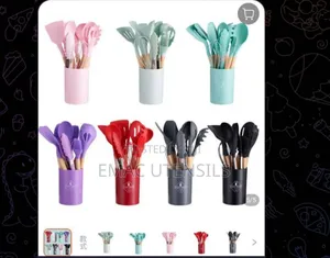12PCS Silicon Non-Stick Cooking Spoon Set- Different Colors