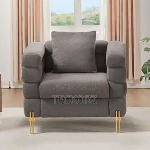 Modern Gray Velvet Living Room Sofa Set