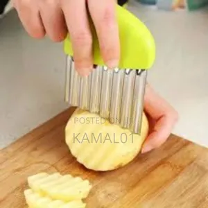 1pc Wavy Potato Slicer Cutter Stainless Steel Potato.
