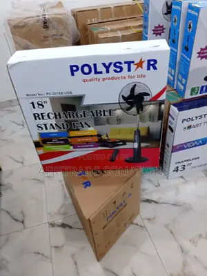 Efficient Polystar 18” Rechargeable Stand Fan