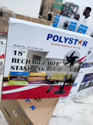 High Quality Polystar 18” Rechargeable Stand Fan