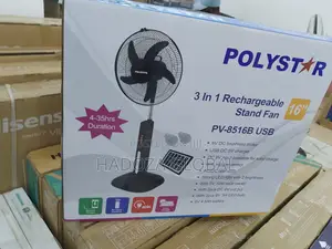 16" Polystar Rechargable Standing Fan
