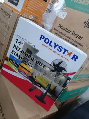Polystar 18 Inches Pv-3018b Rechargeable Fan-12v5ah Battery
