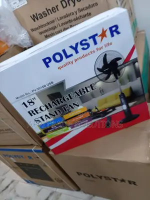 Polystar 18 Inches Pv-3018b Rechargeable Fan- LED Light