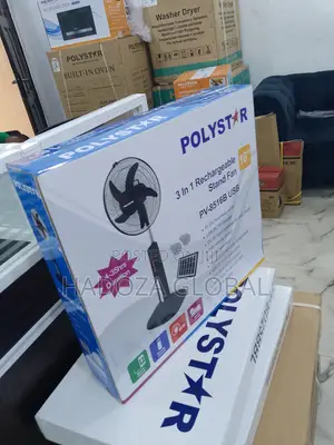 The New Polystar 16" 3in 1 Rechargeable Standing Fan