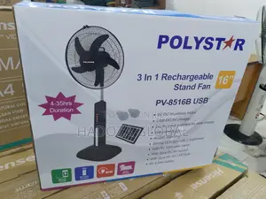 Available 16" Polystar New 3in1 Rechargeable Fan