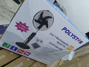 The Latest 16" Polystar Rechargeable Fan 3 in 1