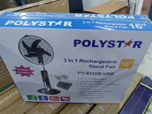 Best Quality 16" Polystar Rechargeable Fan 3 in 1 -New