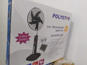 Efficient Polystar 16" 3 in 1 Rechargeble Fan PV8516B USB
