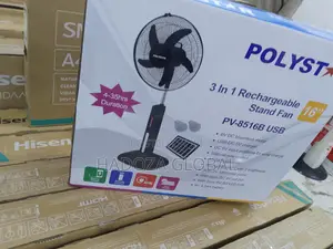 The Unique Polystar 16" Rechargeable Standing Fan -Brand New