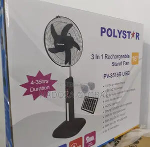 The Durable Polystar 16" Rechargeable Fan(Brand New)