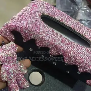 Diamond Encrusted Tissue Box and Doll Key Holder