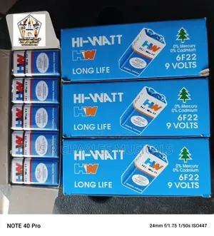 A Pack of Hi-Watts 9V Microphone Battery