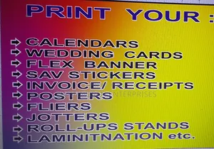 Printing:Calendars, Sticker Banners Etc.