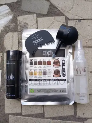 Toppik Black Hair Fiber, Milky Holding Spray Applicator