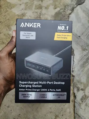 Anker Prime Charger, 200w 6-Port Gan Charging Station