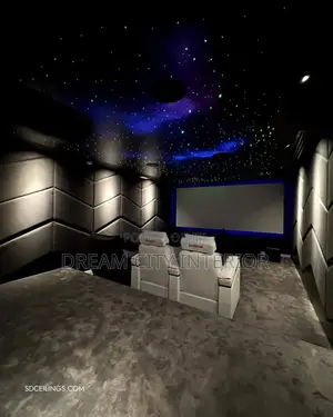 3D Black Star Ceiling Home Cinema