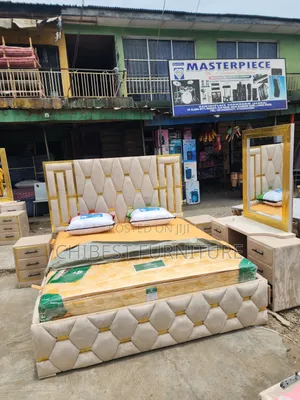 Quality 6by6 Complete Set of Upholstery Padded Bed Frame