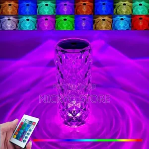 16 Lights Rechargeable Touch-Pad Rose Diamond Table Lamp