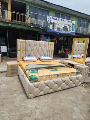 Quality 6by6 Complete Set of Upholstery Padded Bed Frame