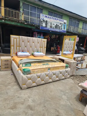 Quality 6by6 Complete Set of Upholstery Padded Bed Frame