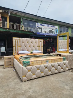 Quality 6by6 Complete Set Of Upholstery Padded Bed Frame