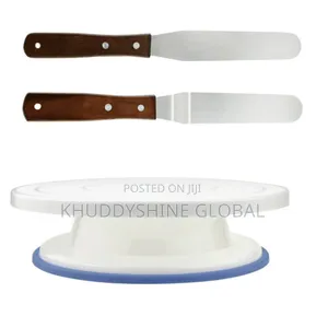 6 Sets Plastic Cake Turntable Rotating Cake Plastic Knife