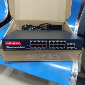 16 Ports Long Range Poe Switch With 2 Uplinks