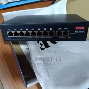 8 Port Poe+ Switch, High Power 120w