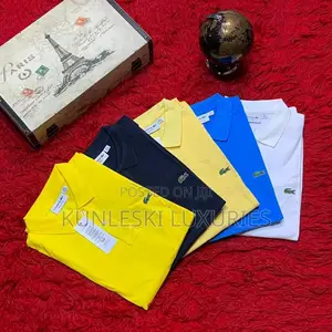 Original Lacoste Collar Neck Polo Tops Collections