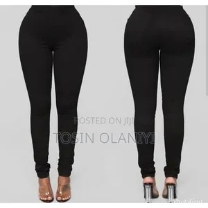 Ladies High Waist Skinny Jean (Black)